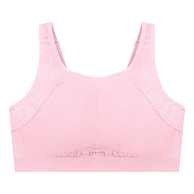 Glamorise Womens No-Sweat Mesh Sports Wirefree Bra 1068 Pink 3 Glamorise Womens No-Sweat Mesh Sports Wirefree Bra 1068 Pink - Image 3