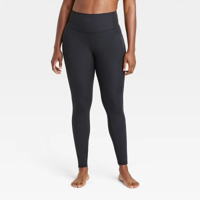 Women's Brushed Sculpt Curvy High-Rise Pocketed Leggings 28" - All In Motion™ 2 Women's Brushed Sculpt Curvy High-Rise Pocketed Leggings 28" - All In Motion™ - Image 2