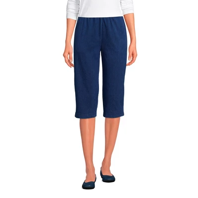 Lands' End Women's Sport Knit High Rise Elastic Waist Pull On Capri Pants 11 Lands' End Women's Sport Knit High Rise Elastic Waist Pull On Capri Pants - Image 11