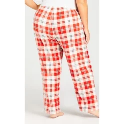 Women's Plus Size Check Fleece Sleep Pant - Red Check | AVENUE -Trendy Women GUEST d3e06c34 e800 4efb 8af6 7e7d3acc1dbe
