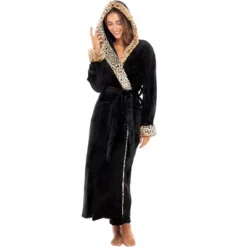 Women's Faux Fur Feather Hooded Robe, Soft Plush Fleece Bathrobe With Hood 21 Women's Faux Fur Feather Hooded Robe, Soft Plush Fleece Bathrobe With Hood -Trendy Women GUEST d4e12dcb a41a 4eb1 b646 34416ec3b567