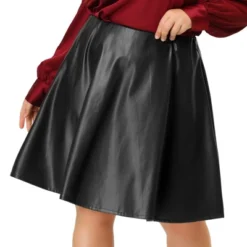 Agnes Orinda Women's Plus Size PU Skirt A-Line Versatile Flared Party Skirts 11 Agnes Orinda Women's Plus Size PU Skirt A-Line Versatile Flared Party Skirts -Trendy Women GUEST d61af608 1e6a 4f01 8d2f df8268b1a5b4