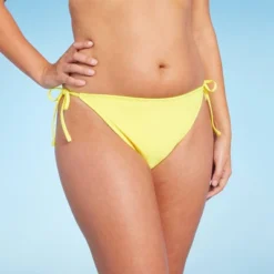Women's Side-Tie Cheeky Bikini Bottom - Wild Fable™ Yellow -Trendy Women GUEST d64511ec 214e 480d bbb0 3278b8657618