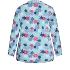 Women's Plus Size Snowflake Button Fleece Sleep Top - Blue | AVENUE 14 Women's Plus Size Snowflake Button Fleece Sleep Top - Blue | AVENUE -Trendy Women GUEST d70c3e58 8ff4 4d86 9782 3eed8efc2f70