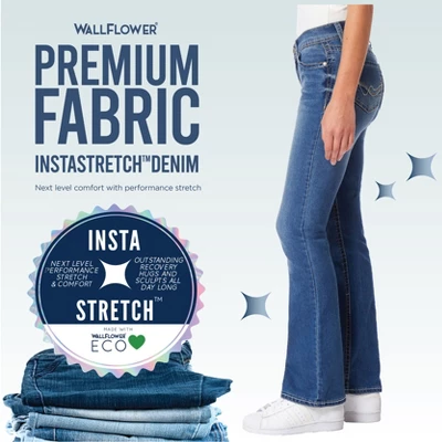 WallFlower Women's Legendary Bootcut Mid-Rise Insta Stretch Juniors Jeans (Standard And Plus) 4 WallFlower Women's Legendary Bootcut Mid-Rise Insta Stretch Juniors Jeans (Standard And Plus) - Image 4