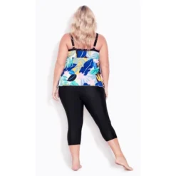 Women's Plus Size Swim Capri - Black | AVENUE