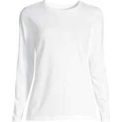 Lands' End Women's Tall Relaxed Supima Cotton Long Sleeve Crewneck T-Shirt -Trendy Women GUEST d7d94a74 fe30 4ab7 9d73 4be3c84d4cf5