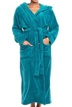 Women's Classic Winter Robe, Hooded Cozy Plush Fleece Bathrobe -Trendy Women GUEST d83efa04 91e6 4634 ab51 21509fabf950