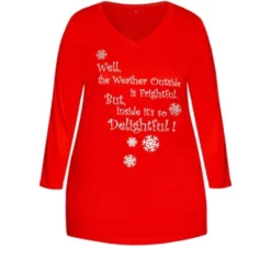 Women's Plus Size Slogan Sleep Top - Red | AVENUE -Trendy Women GUEST d8fee2b4 ba47 43fd bb80 0e8b85160eb9