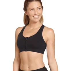 Jockey Women's Seamfree Mid Impact Zip Front Sports Bra -Trendy Women GUEST d930f30b 7675 4a6c 9b31 cd4ab3a66813