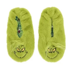 Adult Reversible Grinch Slipper Socks