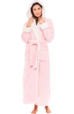 Women's Warm Winter Robe, Plush Fleece Full Length Long Hooded Bathrobe -Trendy Women GUEST db165c01 f8ee 4af8 b3ee 62be0e75a653