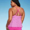 Women's Crossback Tankini Top - Kona Sol™ Pink
