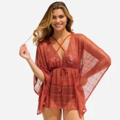 Women's Striped Mesh Drawstring Cover-Up Dress - Cupshe -Trendy Women GUEST dc9ba911 7eb2 455a 9524 a2a96db9f14f