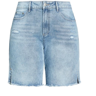 Women's Plus Size Supa Split Short - Light Wash | CITY CHIC 2 Women's Plus Size Supa Split Short - Light Wash | CITY CHIC - Image 2
