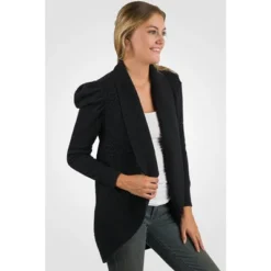 JENNIE LIU Women's 100% Pure Cashmere Long Sleeve Cable-knit Circle Open Cardigan Sweater -Trendy Women GUEST dd56a9ec 8016 48dc 9613 13c885785110