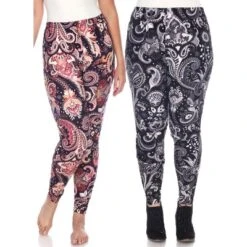 Women's Pack Of 2 Plus Size Leggings - One Size Fits Most Plus - White Mark -Trendy Women GUEST de2e8d79 782c 470f 92c0 7476c87c1c30