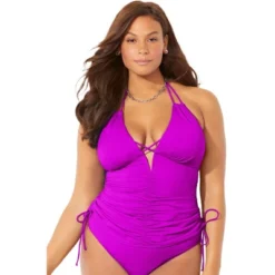 Swimsuits For All Women’s Plus Size Plunge Tankini Top -Trendy Women GUEST de3855e5 1223 441f b8fc fc442cf05851
