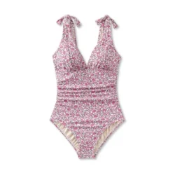 Women's Shoulder Tie Full Coverage One Piece Swimsuit - Kona Sol™ Multi -Trendy Women GUEST deb992d8 566a 4dab aab4 8f65d62fad46
