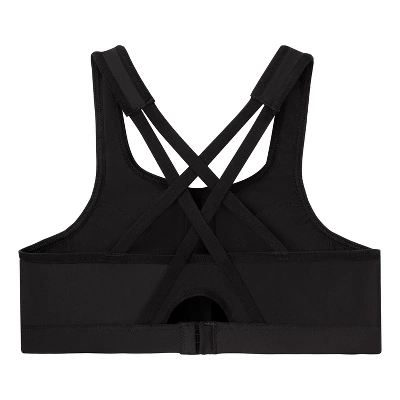 Glamorise Womens Zip Up Front-Closure Sports Wirefree Bra 9266 Black 4 Glamorise Womens Zip Up Front-Closure Sports Wirefree Bra 9266 Black - Image 4