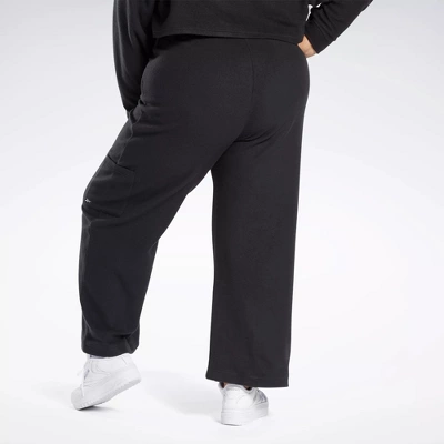 Reebok Classics Reverse Fleece Wide Leg Pants (Plus Size) Womens Athletic Pants 2 Reebok Classics Reverse Fleece Wide Leg Pants (Plus Size) Womens Athletic Pants - Image 2