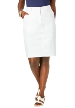 Jessica London Women’s Plus Size Chino Skirt -Trendy Women GUEST e2c4c502 c622 46c7 ac11 9d6346b93d83