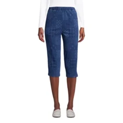 Lands' End Women's Sport Knit High Rise Elastic Waist Pull On Capri Pants 31 Lands' End Women's Sport Knit High Rise Elastic Waist Pull On Capri Pants -Trendy Women GUEST e4896aa3 ec20 4b39 be32 a2378dcb0caa
