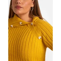 Rebdolls Women's Posey Knit Button Detail Oversized Sweater