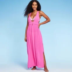Women's Plunge Cover Up Maxi Dress - Shade & Shore™ -Trendy Women GUEST e567704f 9088 48a5 9d73 5081b045d61b
