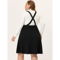 Agnes Orinda Plus Size Suspender Skirt For Women Detachable Strap A-Line Skirts -Trendy Women GUEST e5bdb5e0 6854 4703 b8b9 9a98a3e609f8