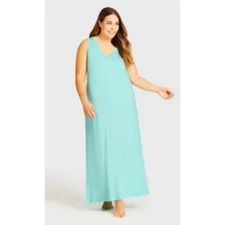 Women's Plus Size Placement Print Maxi Sleep Dress - Chick Placement | AVENUE 5 Women's Plus Size Placement Print Maxi Sleep Dress - Chick Placement | AVENUE -Trendy Women GUEST e5e09012 5155 46b7 a9a9 12ced7578275