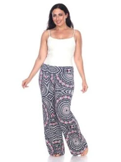 Women's Plus Size Geometric Printed Palazzo Pants - White Mark 6 Women's Plus Size Geometric Printed Palazzo Pants - White Mark -Trendy Women GUEST e6322760 a086 4a3e 9db2 28157b8dd14a