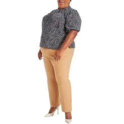 ELOQUII Women’s Plus Size Gena Fit Kady Pant 14 ELOQUII Women’s Plus Size Gena Fit Kady Pant -Trendy Women GUEST e6404f3c 8130 471f 8354 0b84e9925045