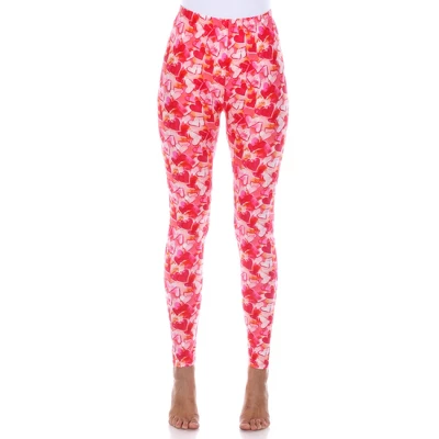 Women's Super Soft Midi-Rise Printed Leggings - One Size Fits Most - White Mark 13 Women's Super Soft Midi-Rise Printed Leggings - One Size Fits Most - White Mark - Image 13