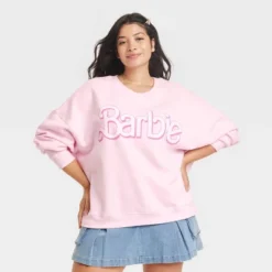 Women's Barbie Logo Graphic Sweatshirt - Pink -Trendy Women GUEST e6b834c1 84c7 4080 83e2 2875f07d9661