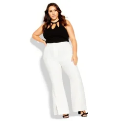 Women's Plus Size Luna Pant - Ivory | CITY CHIC -Trendy Women GUEST e81cb4cc 816a 48ad a09c 3b70ced04b7d
