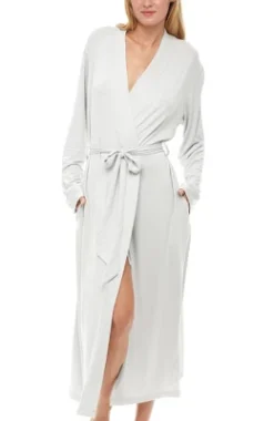 Women's Classic Soft Knit Long Lounge Robe With Pockets -Trendy Women GUEST ea22f16c c714 437d 840d 05d2804291f9