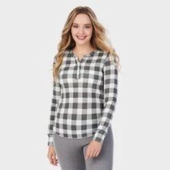 Warm Essentials By Cuddl Duds Women's Waffle Long Sleeve Henley Pajama Top 7 Warm Essentials By Cuddl Duds Women's Waffle Long Sleeve Henley Pajama Top -Trendy Women GUEST ec8bddd0 cda0 439d 8cb1 9e014b3dadd4