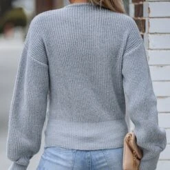 Women's Surplice Neck Rib Wrap Sweater - Cupshe -Trendy Women GUEST eeee68bf ecca 45f7 933a f9c10f29cfbc