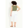 Women's Plus Size Denim Love Crop Jeans - White | EVANS