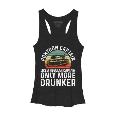 Women's Design By Humans Pontoon Captain, Different Than Other Captains By MeowShop Racerback Tank Top 2 Women's Design By Humans Pontoon Captain, Different Than Other Captains By MeowShop Racerback Tank Top - Image 2