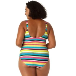 Anne Cole Plus - Women's Center Tab Over The Shoulder One Piece Swimsuit