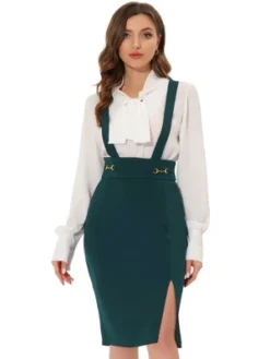 Allegra K Women's High Waist Split Adjustable Strap Suspender Pencil Skirts -Trendy Women GUEST f5728479 1af1 4f9c af1b b8d110eb9dff