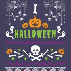 Women's Design By Humans Halloween Lover Ugly Sweater By Machmigo Racerback Tank Top