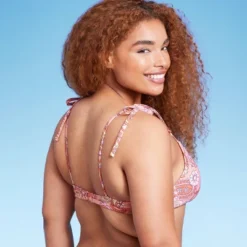 Women's Shoulder Tie Bralette Bikini Top - Wild Fable™ Peach Paisley Print 10 Women's Shoulder Tie Bralette Bikini Top - Wild Fable™ Peach Paisley Print -Trendy Women GUEST f7e60990 c822 4be3 a76c c16ddfc7bad6
