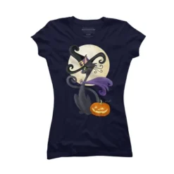 Junior's Design By Humans Bewitching Black Halloween Kitty Cat By LittleBunnySunshine T-Shirt 11 Junior's Design By Humans Bewitching Black Halloween Kitty Cat By LittleBunnySunshine T-Shirt -Trendy Women GUEST f8314dde 73e6 475a a575 4e68f72a0196
