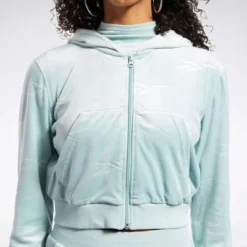Reebok Classics Energy Q4 Velour Zip-Up Sweatshirt Womens -Trendy Women GUEST f932ab8d ea21 41b3 9a78 24a677f3986e