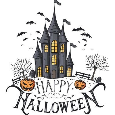 Junior's Design By Humans Happy Halloween By Darkstroke T-Shirt 1 Junior's Design By Humans Happy Halloween By Darkstroke T-Shirt