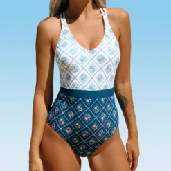 Women's Plaid Flower Strappy One Piece Swimsuit - Cupshe -Trendy Women GUEST f9fa8719 09a2 487b b2b2 461b9433ca21
