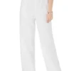 Jessica London Women’s Plus Size Lightweight Linen-Blend Straight-Leg Pants